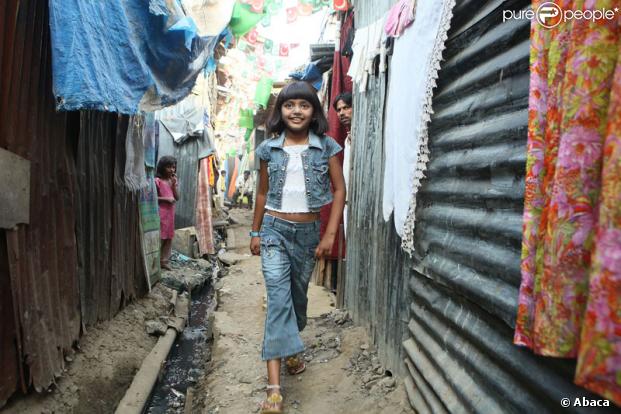 Rubina Ali, héroïne de Slumdog Millionaire dans son bidonville à Mumbai en Inde 