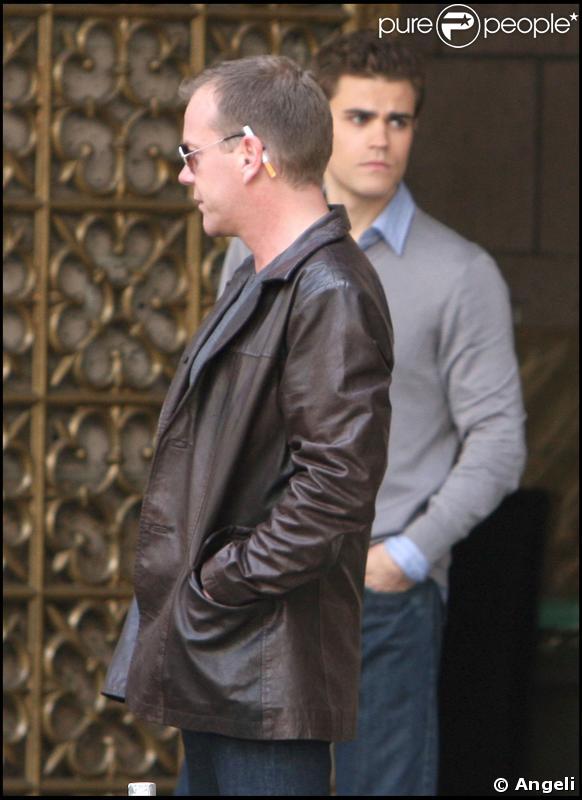 Kiefer Sutherland sur le tournage de 24 à Los Angeles le 1er juin 2009