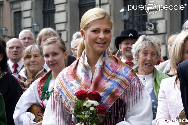 La princesse Madeleine de Suède lors des célébrations de la Fête Nationale suédoise, le 6 juin 2009