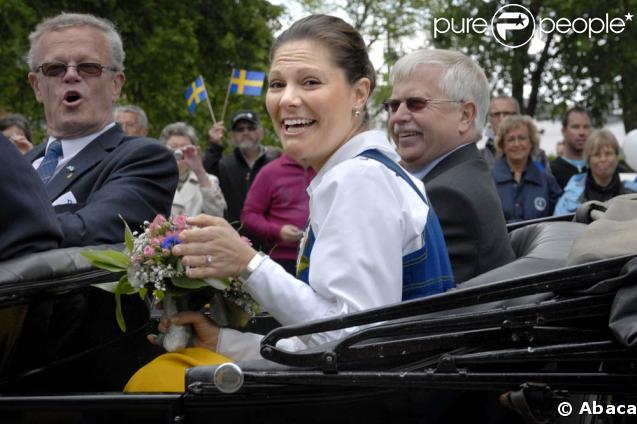 La princesse Victoria de Suède lors des célébrations de la Fête Nationale suédoise, le 6 juin 2009