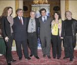 Agnès Letestu (costumière), Guy Fischer (vice-président du Sénat), Francis Perrin (metteur en scène), Tristan Duval (président d'Opéra en plein air), Mélanie Thiébaut (directrice de l'orchestre) et Jean-Michel Adam (décorateur) lors del a conférence 