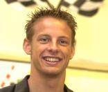 Jenson Button,  the story  : même en visite caritative, il y a quelques années, le drapeau à damier flotte au dessus de lui... 