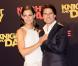 Katie Holmes, radieuse en total look Azzedine Alaïa, au bras de son mari Tom Cruise, à l'occasion de l'avant-première de Night and Day , à Séville en Espagne, le 16 juin 2010.