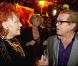 Régine et Orlando (et Eliane de la Béraudière en arrière-plan) au lancement du parfum "Zoa Night Perfume", au club Chez Régine, à Paris, hier