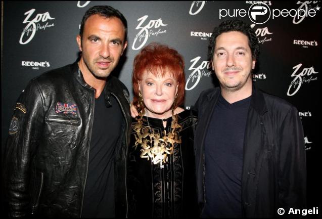 Nikos Aliagas, Régine et Guillaume Galienne au lancement du parfum 