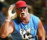 Hulk Hogan, lors du 4e match de la finale NBA, opposant les Orlando Magics au Los Angeles Lakers, qui a vu la victoire de L.A. 99 à 91, et qui s'est tenu à l'Amway Arena d'Orlando, le 11 juin 2009 !