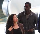 America Ferrera et Lance Gross sur le tournage de Family Wedding