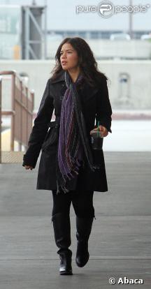America Ferrera sur le tournage de Family Wedding