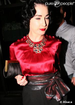 Dita Von Teese à Beverly Hills, le 13 juin 2009