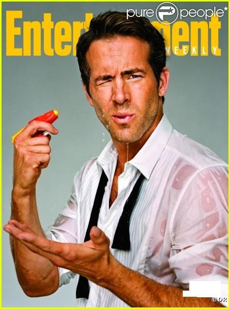 Ryan Reynolds en une du magazine Entertainment Weekly
