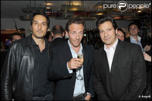 Vincent Elbaz, Stéphane Freiss et Laurent Gerra, très ému par son retour à l'endroit de ses débuts, lors de l'inauguration de l'Hôtel Renaissance Paris Arc de Triomphe, au 39 avenue de Wagram, le 18 juin 2009 !