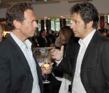 Stéphane Freiss et Laurent Gerra, lors de l'inauguration de l'Hôtel Renaissance Paris Arc de Triomphe, au 39 avenue de Wagram, le 18 juin 2009 !