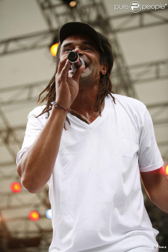 Yannick Noah lors de la célébration de la fête de la musique francophone à Central Park à New York le 21 juin 2009