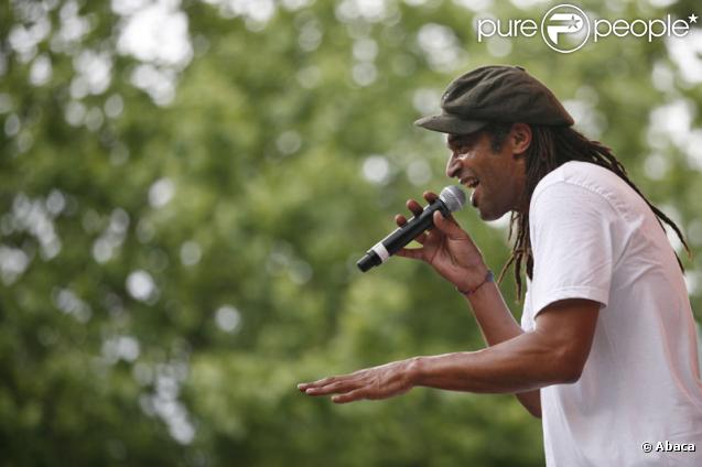 Yannick Noah lors de la célébration de la fête de la musique francophone à Central Park à New York le 21 juin 2009