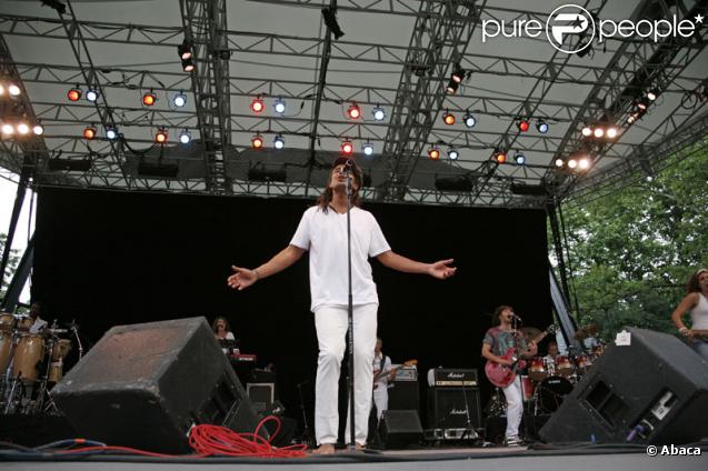 Yannick Noah lors de la célébration de la fête de la musique francophone à Central Park à New York le 21 juin 2009