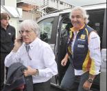 Grand Prix de Silverstone, le 21 juin 2009 : Bernie Ecclestone et Flavio Briatore 