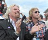 Grand Prix de Silverstone, le 21 juin 2009 : Richard Branson et son fils Sam 