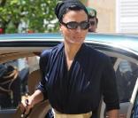 Cheikha Mozah Bint Nasser Al-Missned et l'émir du Qatar ont déjeuné au Sénat et vont à la rencontre de Bertrand Delanoë. 23/06/09 