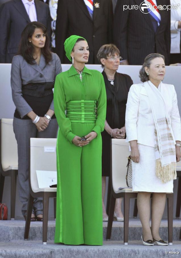 Cheikha Mozah Bint Nasser Al-Missned le 14 juillet 2008 
