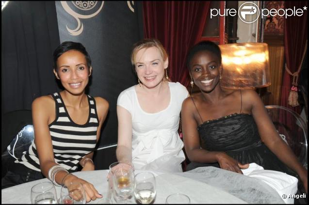 Sonia Roland, Julie Judd et Aïssa Maïga à la soirée Chivas chez Castel