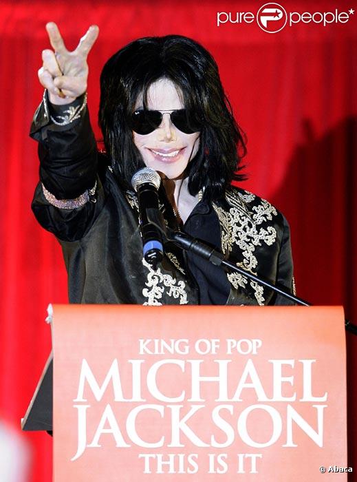 Michael Jackson à Londres en mars 2009 pour son retour sur scène 