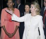 Michelle Obama et Svetlana Medvedeva visitent la cathédrale de la Dormition. 06/07/09 