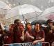 Première de  Harry Potter et le Prince de Sang-Mêlé  à Londres, Leicester Square, le 7 juillet 2009 : les fans ont bravé le intempéries ! 