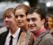 Première de  Harry Potter et le Prince de Sang-Mêlé  à Londres, Leicester Square, le 7 juillet 2009 : Rupert Grint, Emma Watson et Daniel Radcliffe 