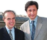 Frédéric Mitterrand et Patrick de Carolis avec leur prix Roland Dorgeles en 2003 