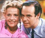 Frédéric Mitterrand et Jeanne Moreau en 1987 