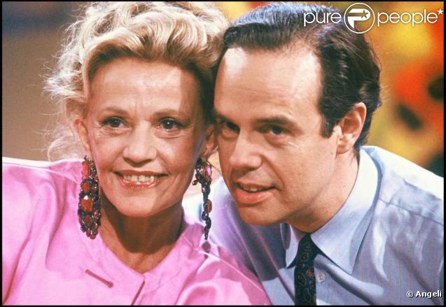 Frédéric Mitterrand et Jeanne Moreau en 1987 