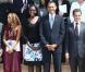 Barack Obama et Nicolas Sarkozy ont semblé apprécier la présence de la jeune Brésilienne Mayara Tavares, en prune sur la photo, lors du G8 à L"Aquila