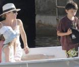 Michael Douglas en vacances avec ses enfants Dylan et Carys