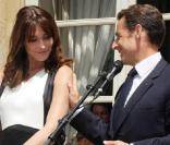 Nicolas Sarkozy et Carla Bruni, lors de la Garden Party à l'Elysée, le 14 juillet 2009 !