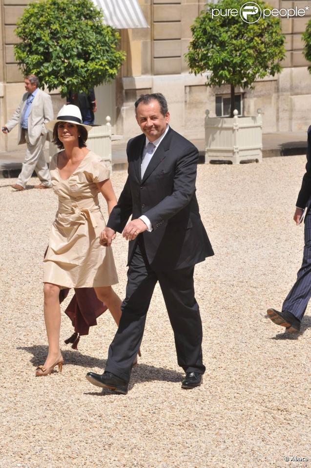 Guillaume Sarkozy et son épouse, lors de la Garden Party à l'Elysée, le 14 juillet 2009 !