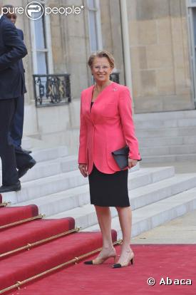 Michèle Alliot-Marie, lors de la Garden Party à l'Elysée, le 14 juillet 2009 !