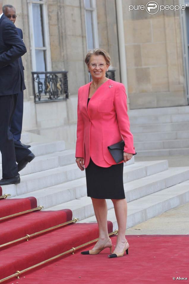 Michèle Alliot-Marie, lors de la Garden Party à l'Elysée, le 14 juillet 2009 !