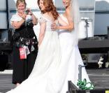 Teri Hatcher et Dana Delany sur le tournage de Desperate Housewives