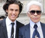 Karl Lagerfeld et sa muse Baptiste Giabaconi