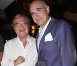 Orlando et Pascal Nègre à la soirée Bacardi, à Saint-Tropez. 26/07/09