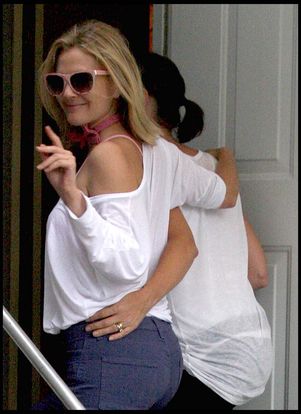 Drew Barrymore en tournage de  Going The Distance  à New York le 29 juillet 2009