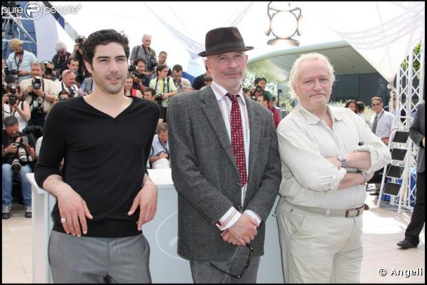Tahar Rahim, Jacques Audiard et Niels Arestrup à Cannes en 2009