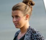 Coleen Rooney arrive au match amical Manchester Uited / FC Valence (UK, 5 août)