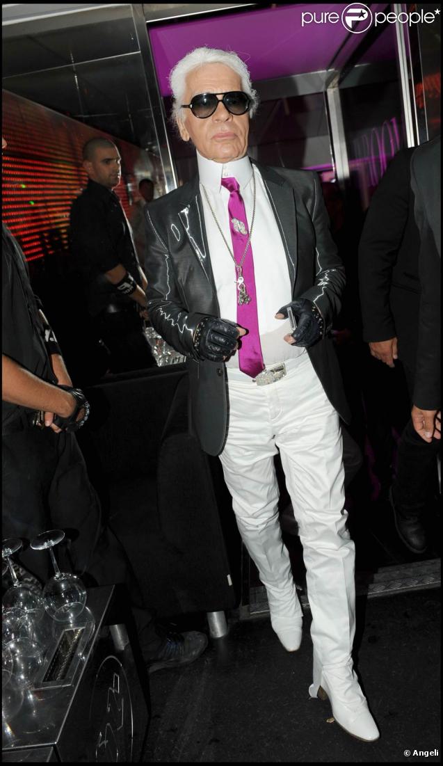 Soirée Karl Lagerfeld au VIP Room de Saint-Tropez, le 12 août 2009