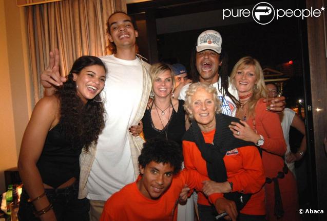 Yannick Noah et sa famille 