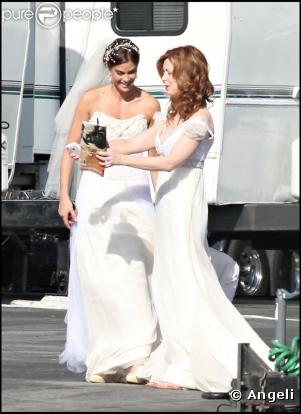 Teri Hatcher et Dana Delany sur le tournage de Desperate Housewives