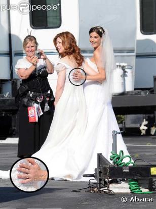 Teri Hatcher et Dana Delany sur le tournage de Desperate Housewives