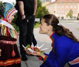Victoria de Suède officialise la rentrée du Parlement sami, le 25 août 2009 à Kiruna (Suède)