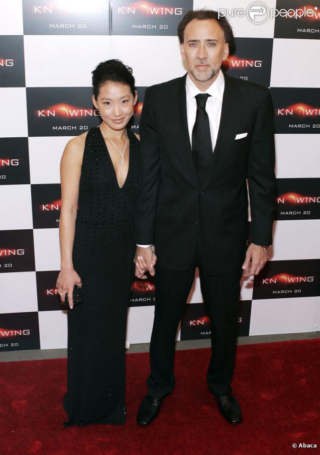 Nicolas Cage et sa femme Alice Kim. Les amoureux sont les heureux parents du petit 