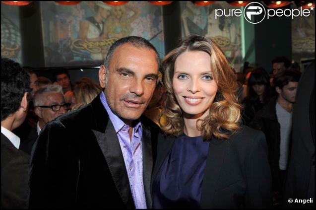 Sylvie Tellier à l'inauguration du showroom de Christian Audigier, le 3 septembre, avec le maître des lieux